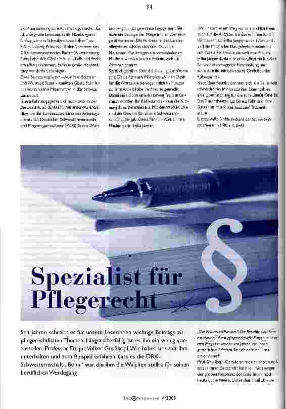Vorschauseite 1: Spezialist für Pflegerecht
