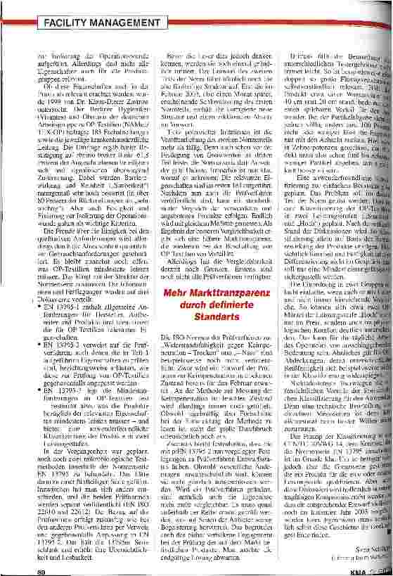 Vorschauseite 2: OP-Textilien: Nicht alles hat ein Ende...
