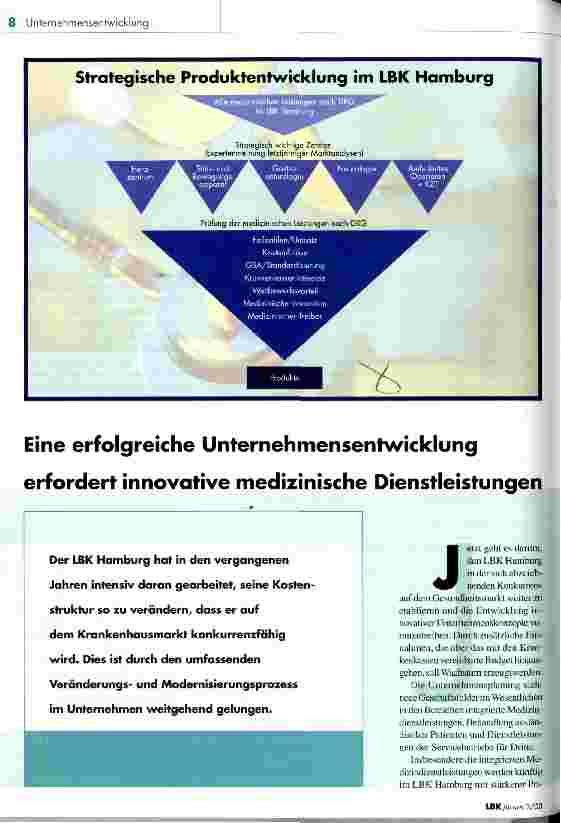 Vorschauseite 1: Eine erfolgreiche Unternehmensentwicklung erfordert innovative medizinische Dienstleistungen