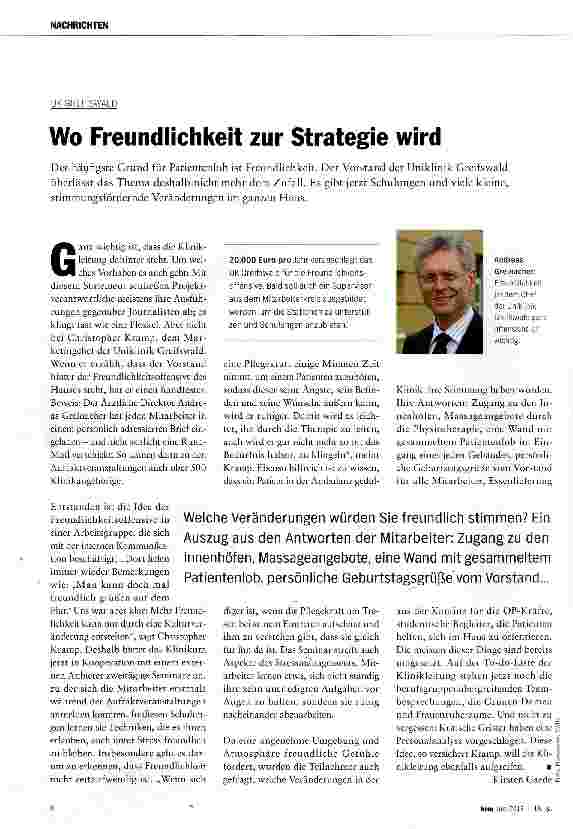Vorschauseite 1: Wo Freundlichkeit zur Strategie wird