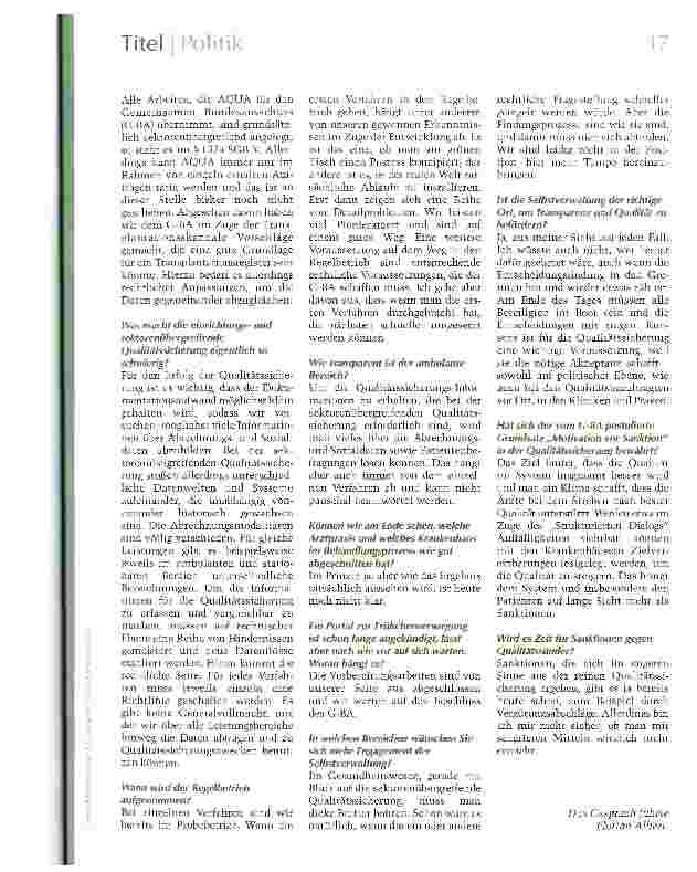 Vorschauseite 4: Streben nach bester Qualität und unterstützen