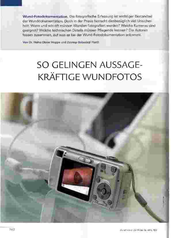 Vorschauseite 1: SO GELINGEN AUSSAGEKRÄFTIGE WUNDFOTOS