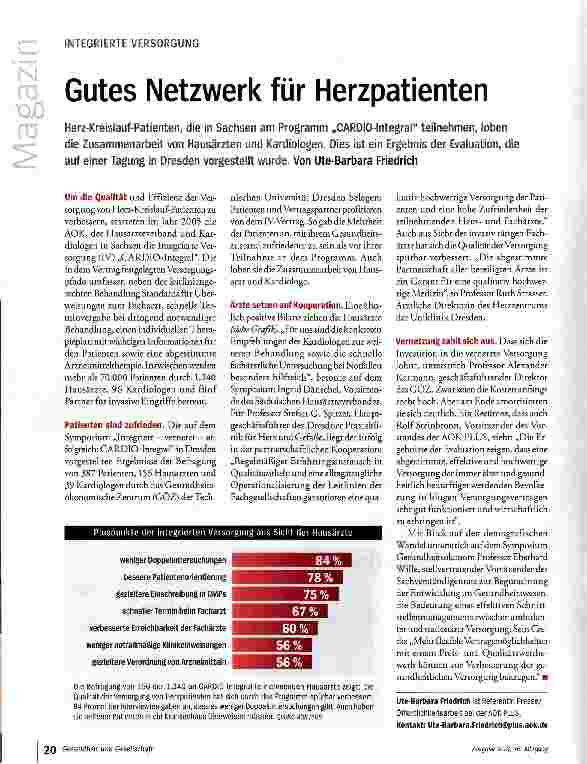 Vorschauseite 1: Gutes Netzwerk für Herzpatienten