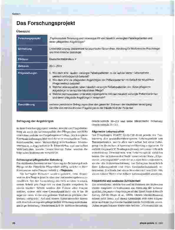 Vorschauseite 2: Pflegende Angehörige brauchen professionelle Unterstützung