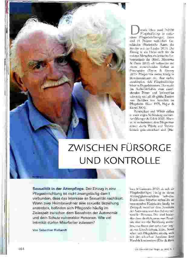 Vorschauseite 1: ZWISCHEN FÜRSORGE UND KONTROLLE