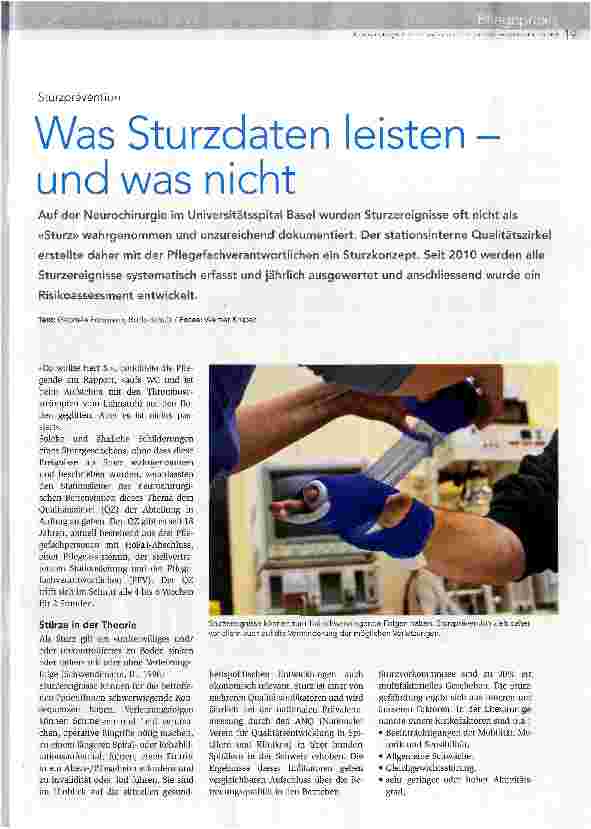 Vorschauseite 1: Was Sturzdaten leisten -und was nicht