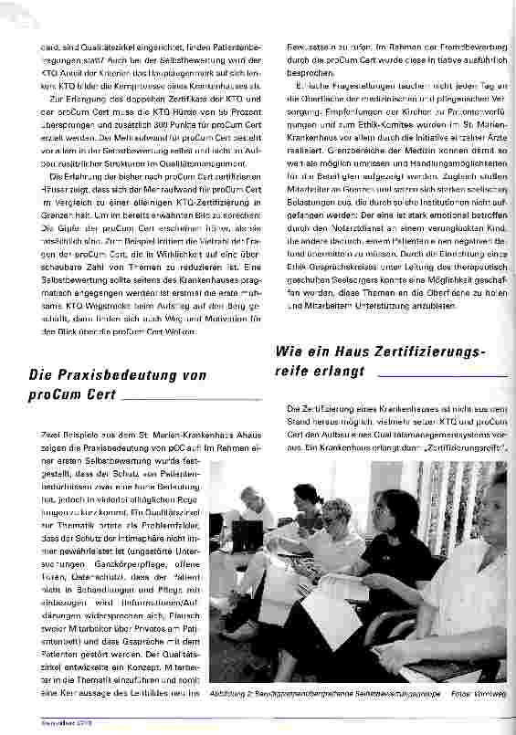 Vorschauseite 4: Der Weg zum Zertifikat Warum ein Krankenhaus von einer proCum Cert-Zertifizierung profitiert