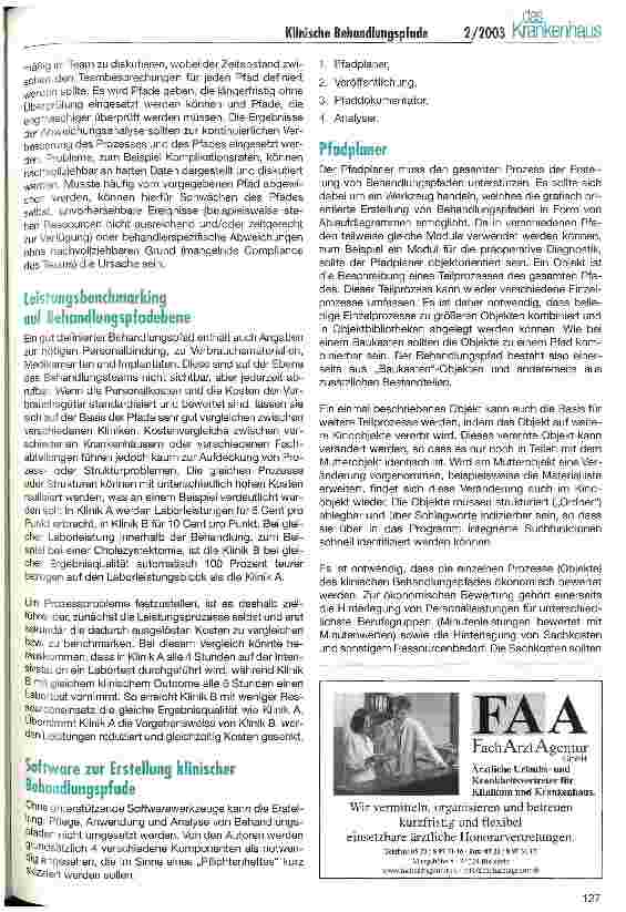 Vorschauseite 4: Frischer Wind mit klinischen Behandlungspfaden (II)