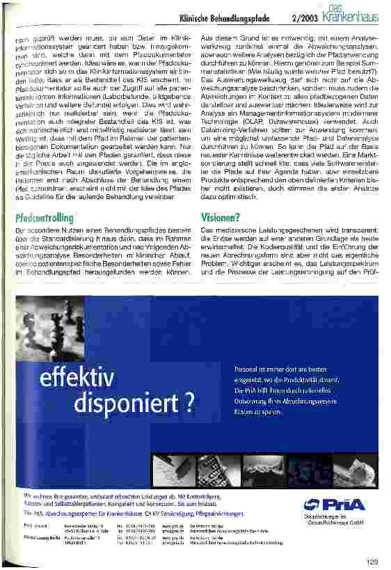 Vorschauseite 6: Frischer Wind mit klinischen Behandlungspfaden (II)