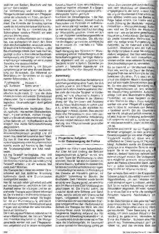 Vorschauseite 2: Die Pflege eines Unfallverletzten im Schockzustand mit einer Fraktur an einer Extremität - Braun-Preis f. Krankenpflege 1982