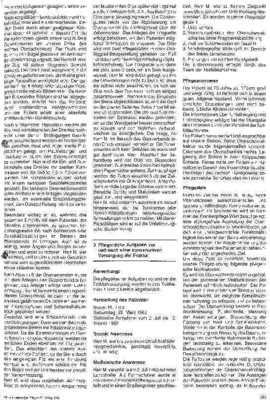 Vorschauseite 3: Die Pflege eines Unfallverletzten im Schockzustand mit einer Fraktur an einer Extremität - Braun-Preis f. Krankenpflege 1982