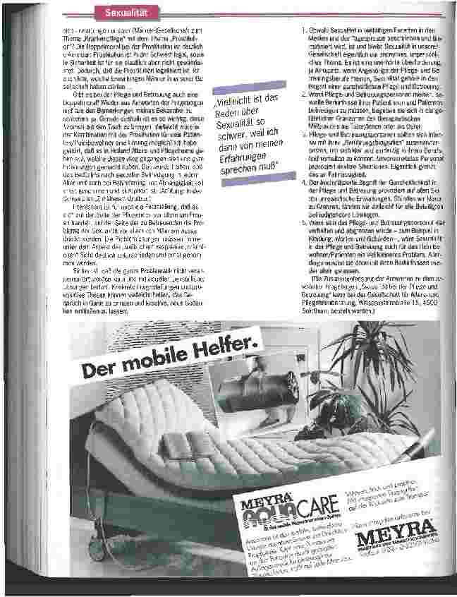 Vorschauseite 4: Sexualität in der Pflege - ein Tabu? Auch ältere Menschen haben Lust auf Liebe - es ist wichtig, sich der Frage. .. zu stellen
