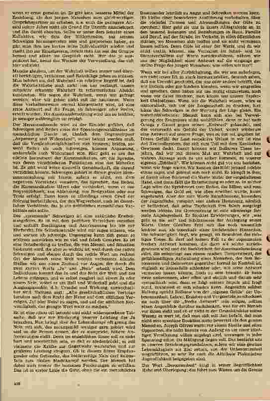Vorschauseite 2: Vom Reden und vom Schweigen