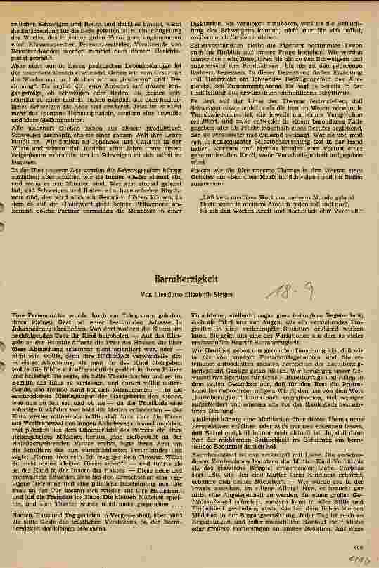 Vorschauseite 3: Vom Reden und vom Schweigen