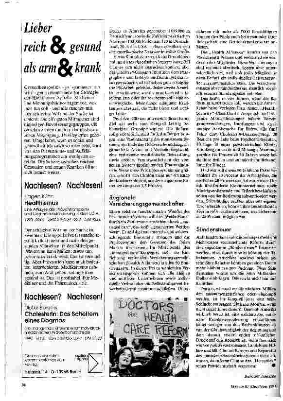 Vorschauseite 2: Jahrhundertwerk Gesundheitsreform in den USA