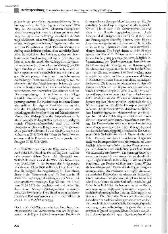 Vorschauseite 3: Honorarkräfte - Nachtwache in einem Pflegeheim -abhängige Beschäftigung