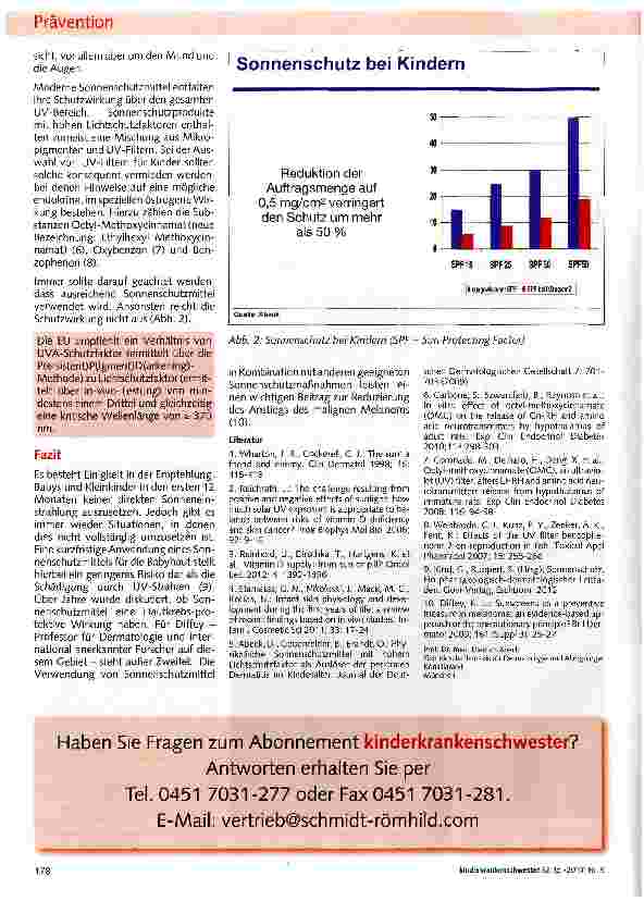 Vorschauseite 2: Sonnenschutzmittel als wichtige Säule des modernen Sonnenmanagements