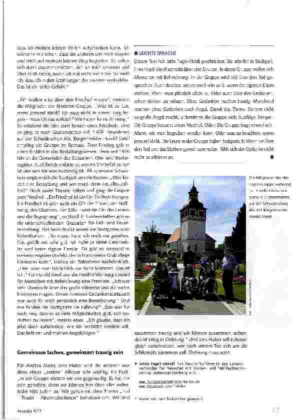 Vorschauseite 4: Der Trauer einen Raum geben