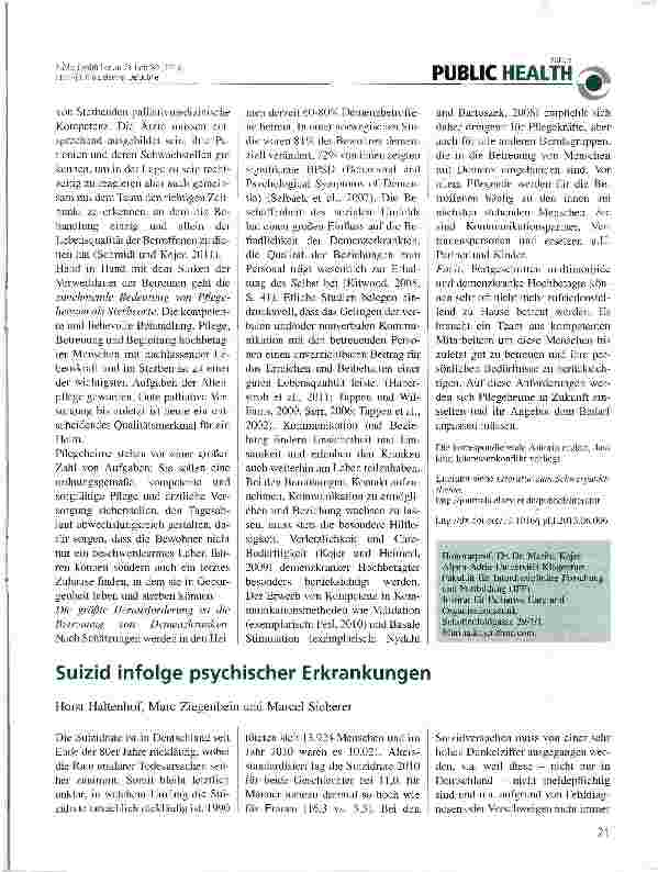 Vorschauseite 2: Pflegebedürftigkeit und Multimorbiditat