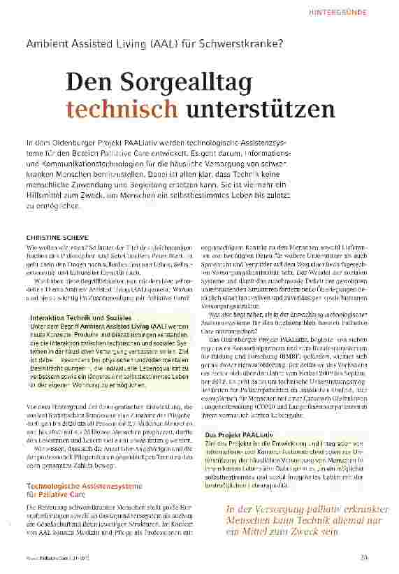 Vorschauseite 1: Den Sorgealltag technisch unterstützen