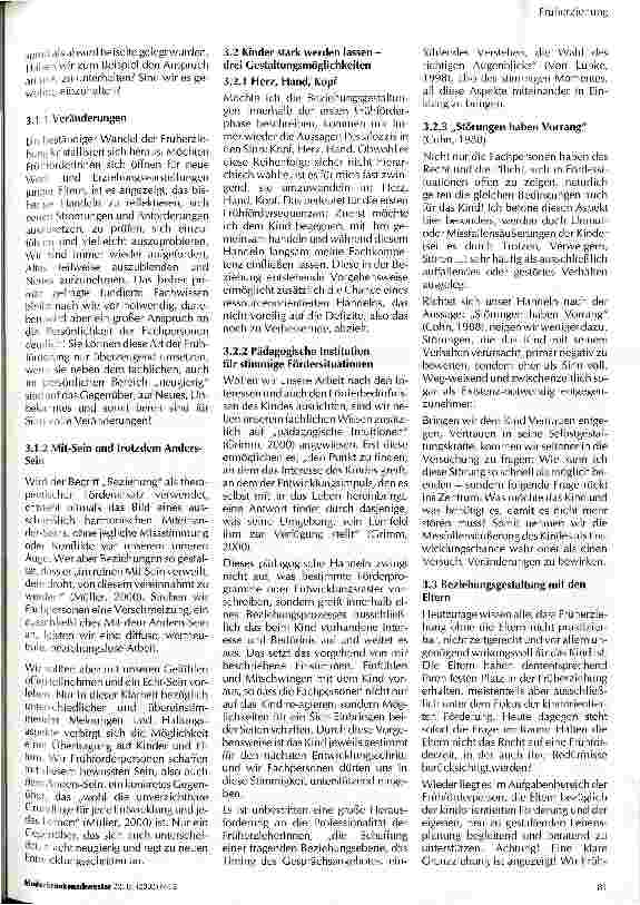 Vorschauseite 2: Früherziehung - eine Beziehungsgestaltung
