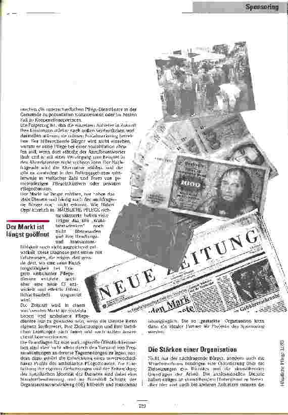 Vorschauseite 2: Social-Sponsoring Vom bewußten Profil einer Organisation zum gesponserten Projekt