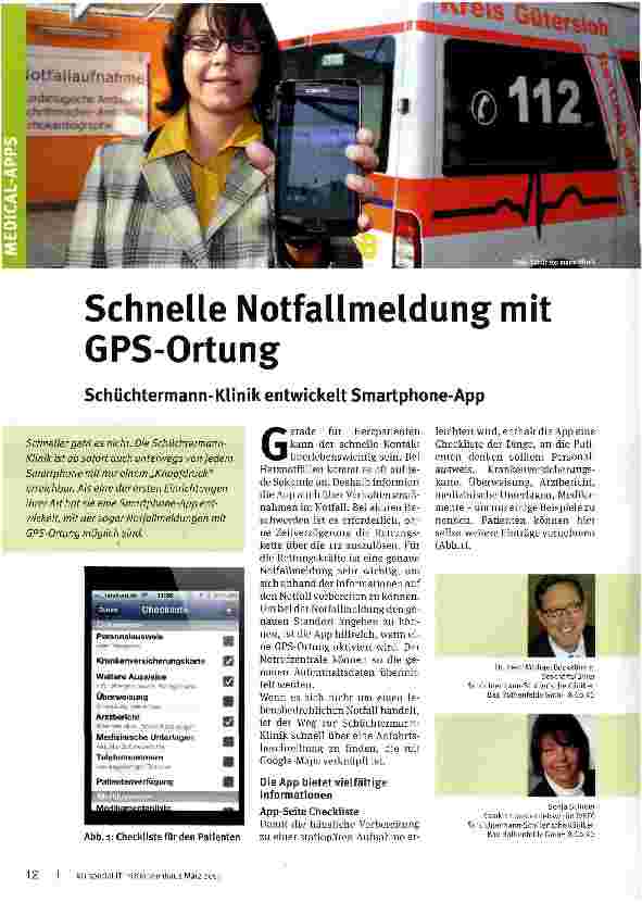 Vorschauseite 1: Schnelle Notfallmeldung mit GPS-Ortung