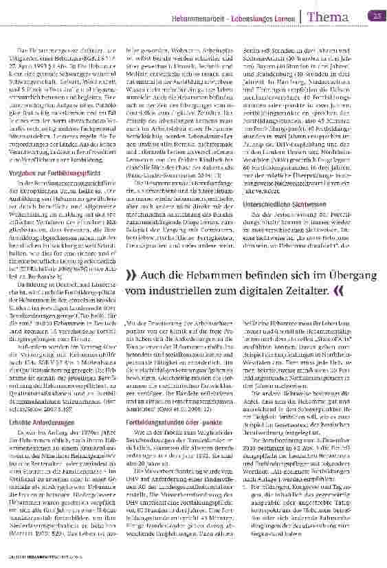 Vorschauseite 2: Fortbildungen sind Ländersache