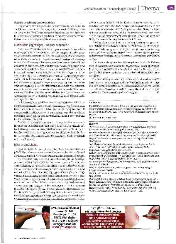 Vorschauseite 6: Fortbildungen sind Ländersache