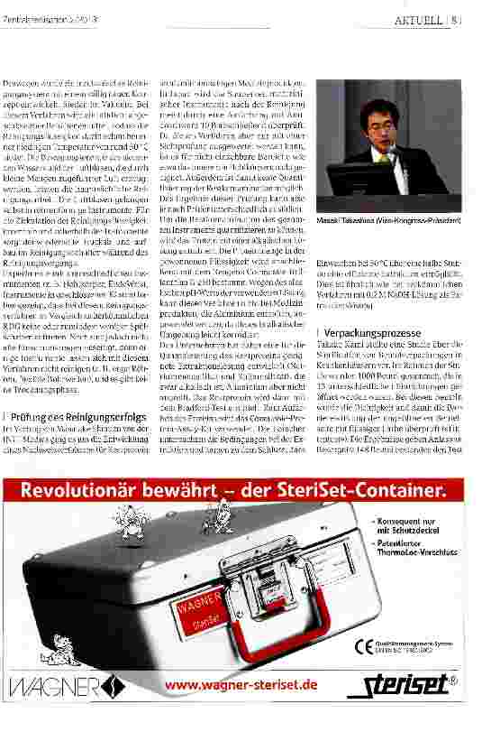 Vorschauseite 2: Weltkongress der Sterilgutaufbereitung