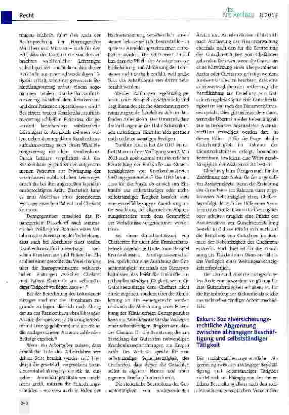 Vorschauseite 2: Steuerliche Behandlung der Einnahmen von Ärzten in Kliniken und Krankenhäusern