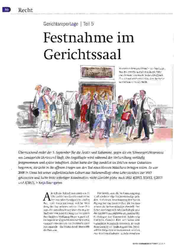 Vorschauseite 1: Gerichtsreportage Teil 5 Festnahme im Gerichtssaal