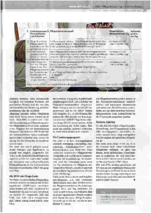 Vorschauseite 2: Die Pflege findet Eingang in die DRG
