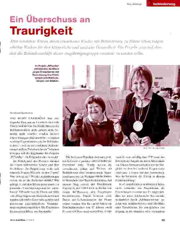 Vorschauseite 1: Ein Überschuss an Traurigkeit