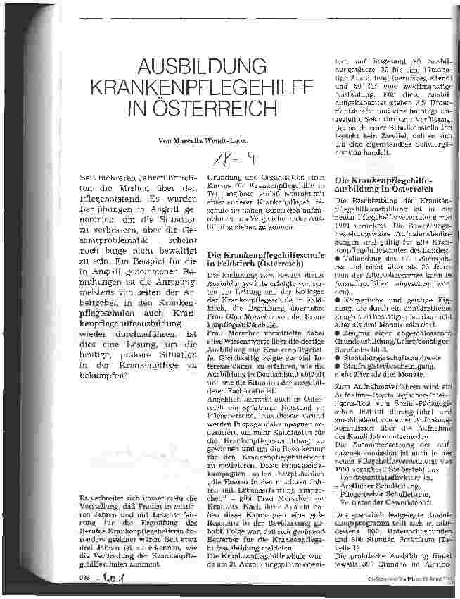 Vorschauseite 1: Ausbildung Krankenpflegehilfe in Österreich