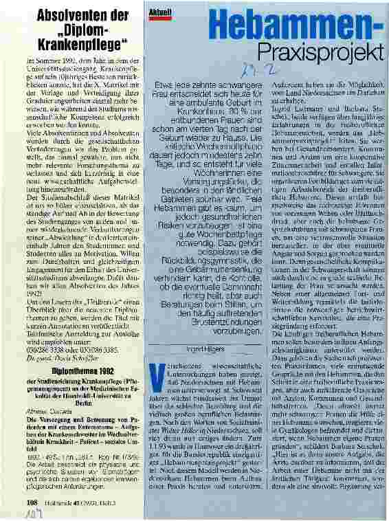 Vorschauseite 1: Hebammen-Praxisprojekt