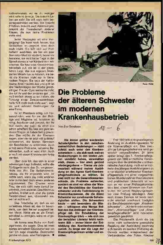 Vorschauseite 1: Die Probleme der älteren Schwester im modernen Krankenhausbetrieb