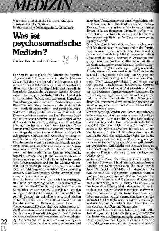 Vorschauseite 1: Was ist psychosomatische Medizin
