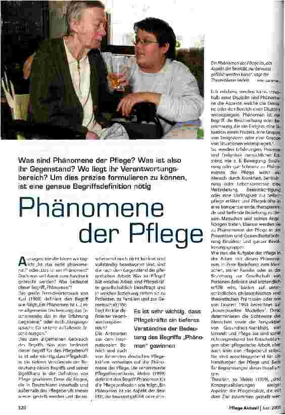 Vorschauseite 1: Phänomene der Pflege