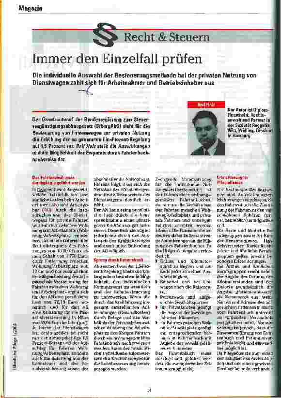 Vorschauseite 1: Immer den Einzelfall prüfen