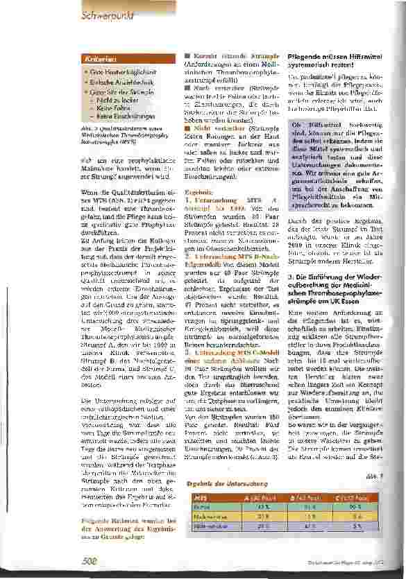 Vorschauseite 3: Modifizierte Pflegemethoden zur Thromboseprophylaxe