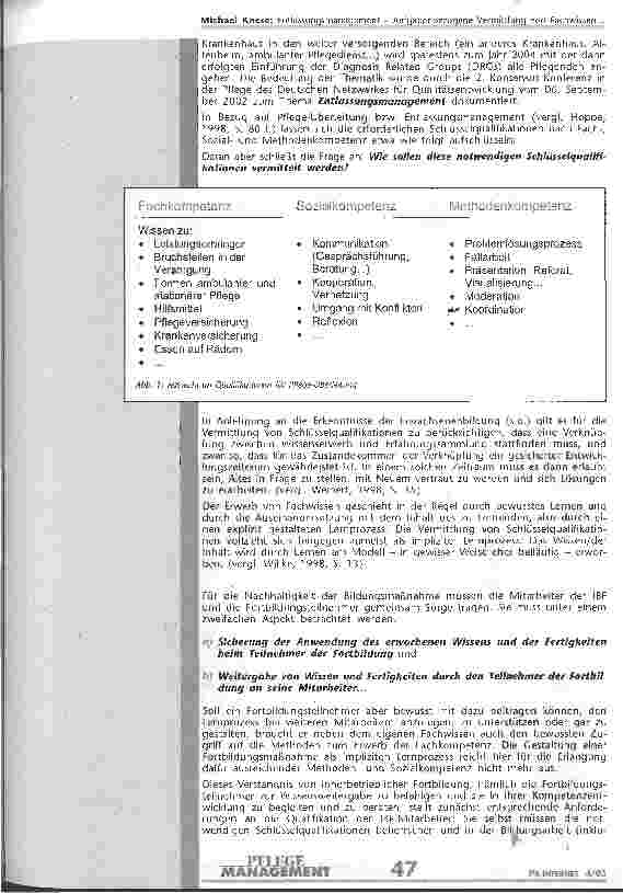 Vorschauseite 2: Entlassungsmanagement Aufgabenbezogene Vermittlung von Fachwissen und Schlüsselqualifikationen durch die IBF