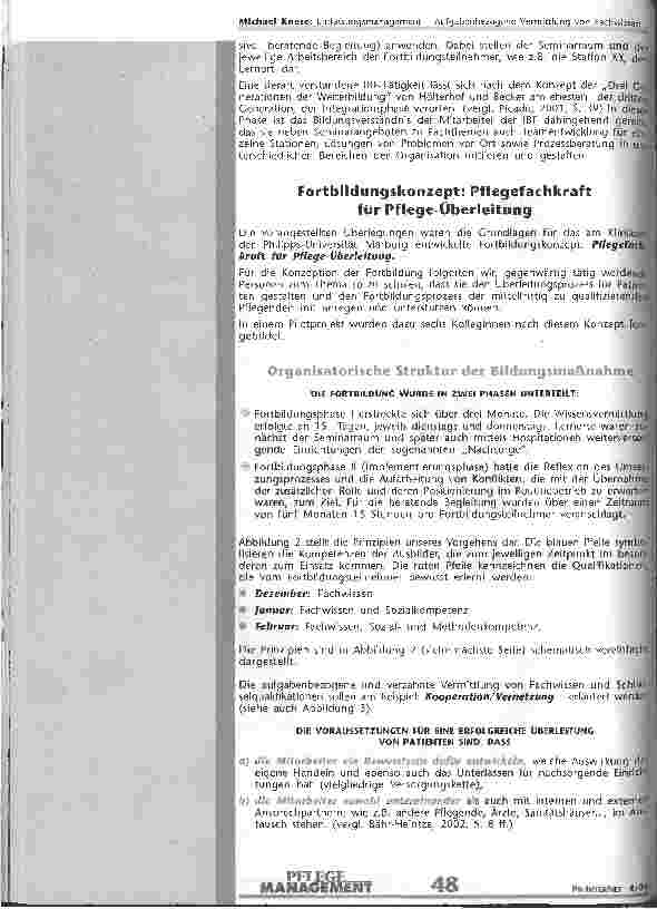 Vorschauseite 3: Entlassungsmanagement Aufgabenbezogene Vermittlung von Fachwissen und Schlüsselqualifikationen durch die IBF
