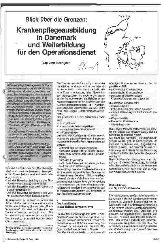 Vorschauseite 1: Krankenpflegeausbildung in Dänemark und Weiterbildung für den Operationsdienst