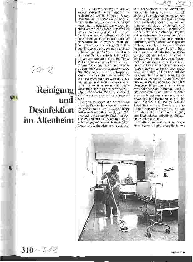 Vorschauseite 1: Reinigung und Desinfektion im Altenheim