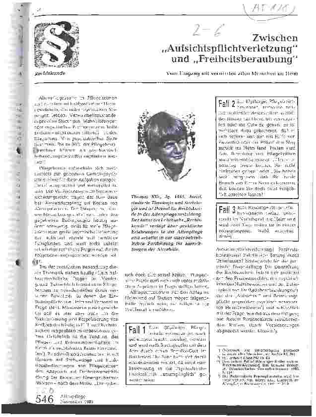 Vorschauseite 1: Zwischen Aufsichtspflichtverletzung und Freiheitsberaubung