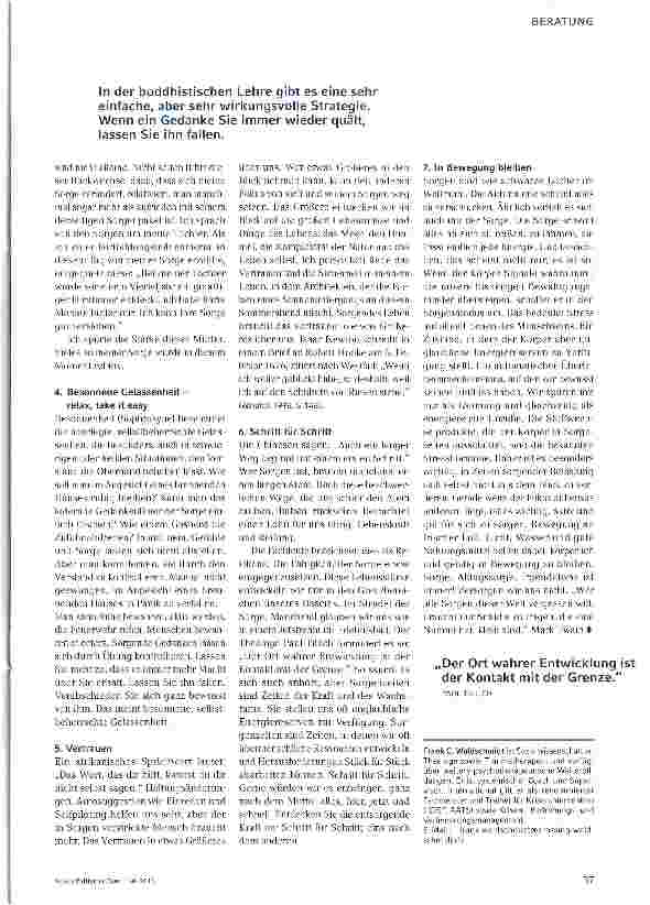 Vorschauseite 2: Sieben Tipps gegen Sorgenester
