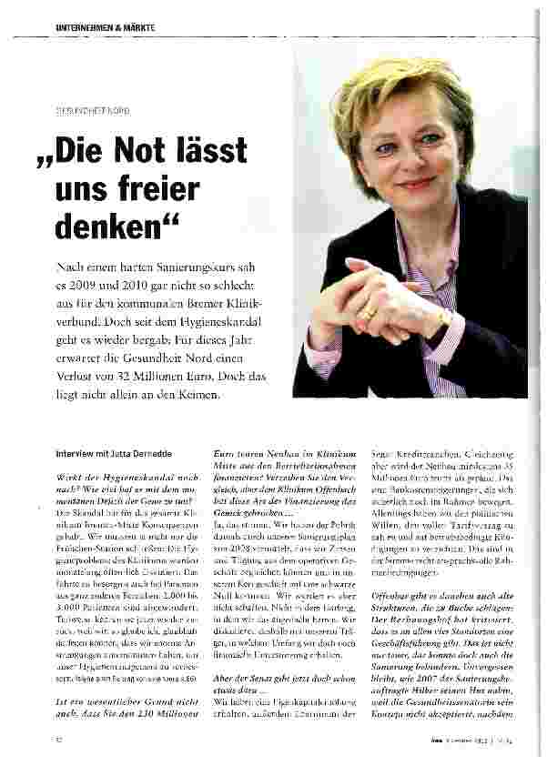 Vorschauseite 1: Die Not lässt uns freier denken