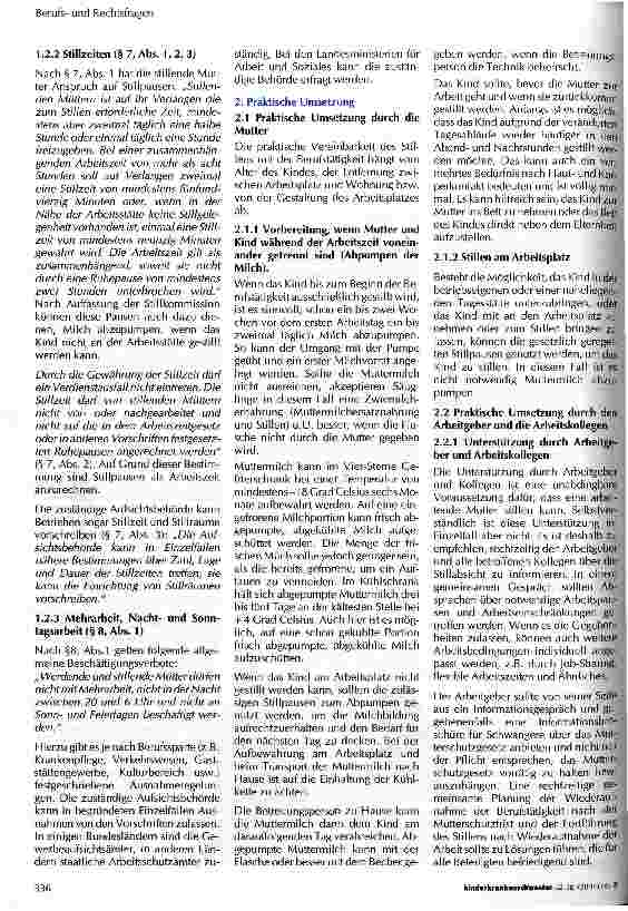 Vorschauseite 2: Stillen und Berufstätigkeit