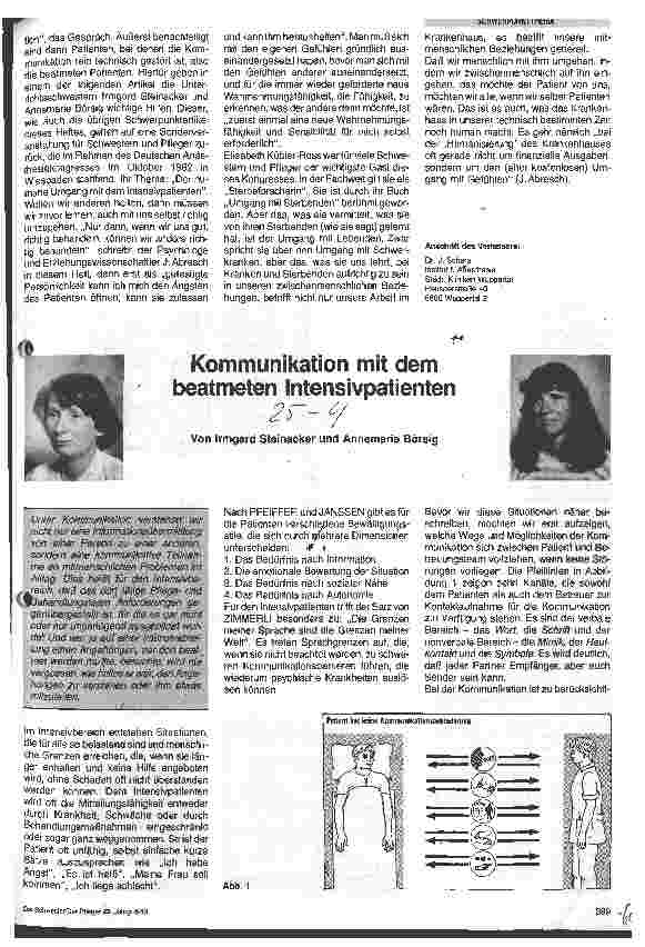Vorschauseite 1: Kommunikation mit dem beatmeten Intensivpatienten